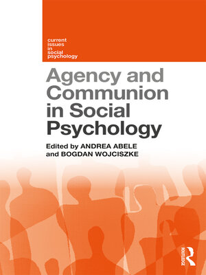 cover image of Agency and Communion in Social Psychology